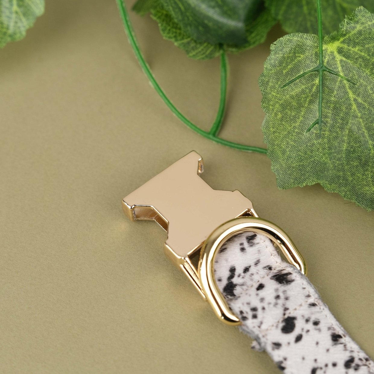 Dalmatian Handcrafted Leather Dog Collar with Airtag Slot