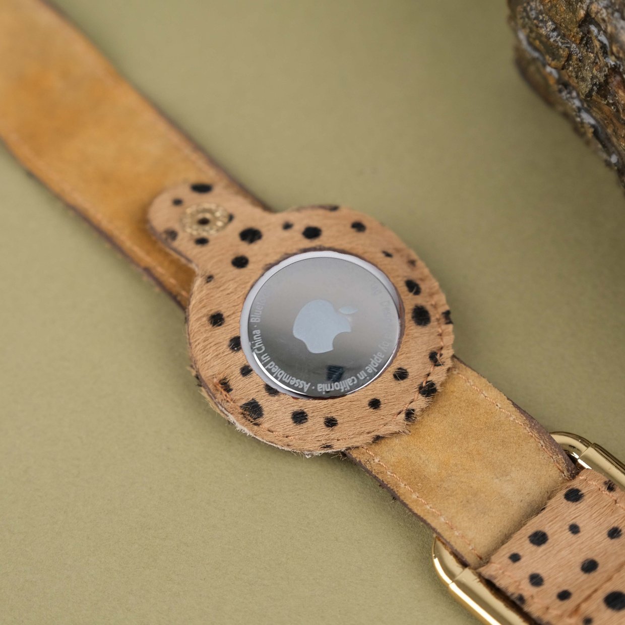 Sprinkle Handcrafted Leather Dog Collar with Airtag Slot