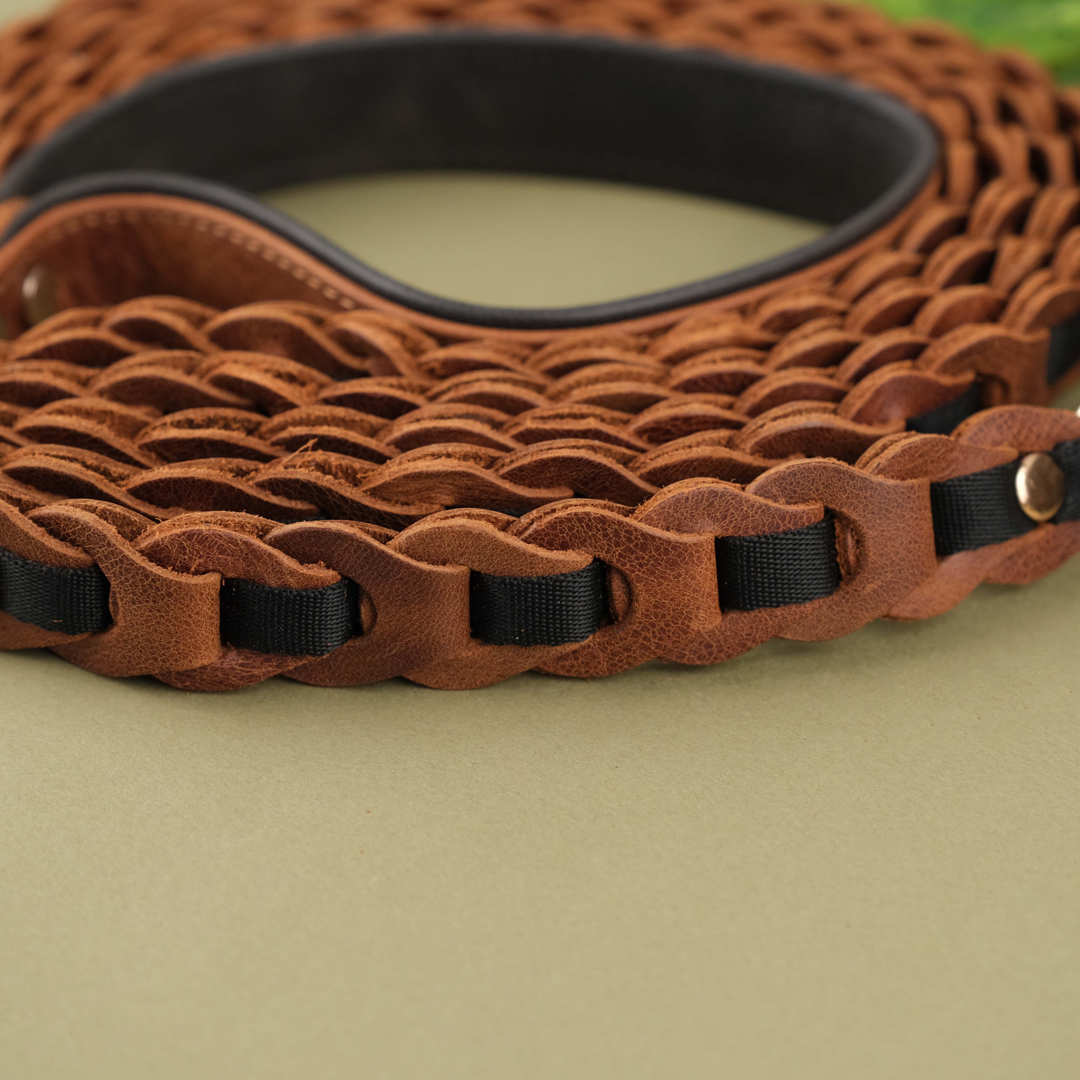 Brown Leather Pet Leash