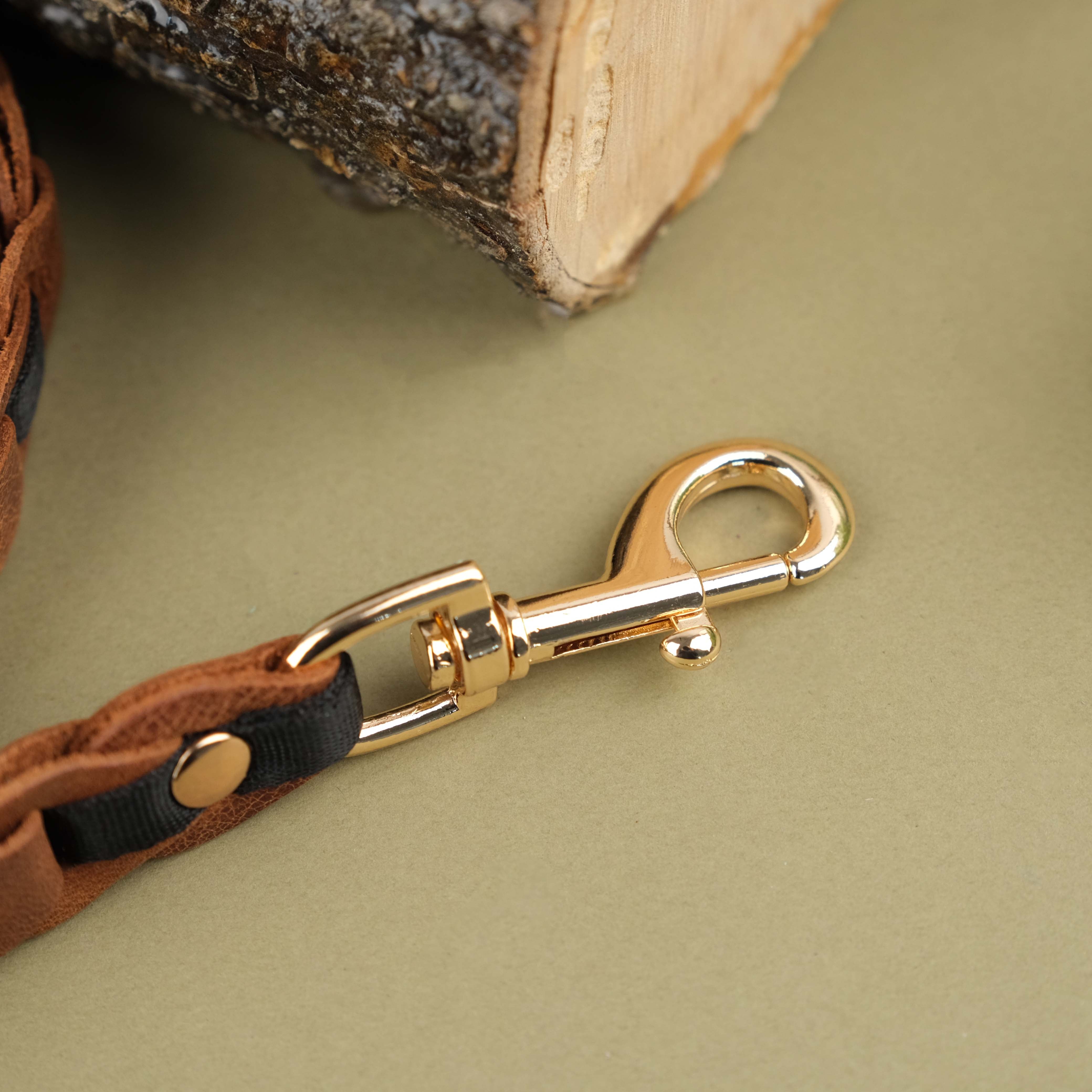 Brown Leather Pet Leash