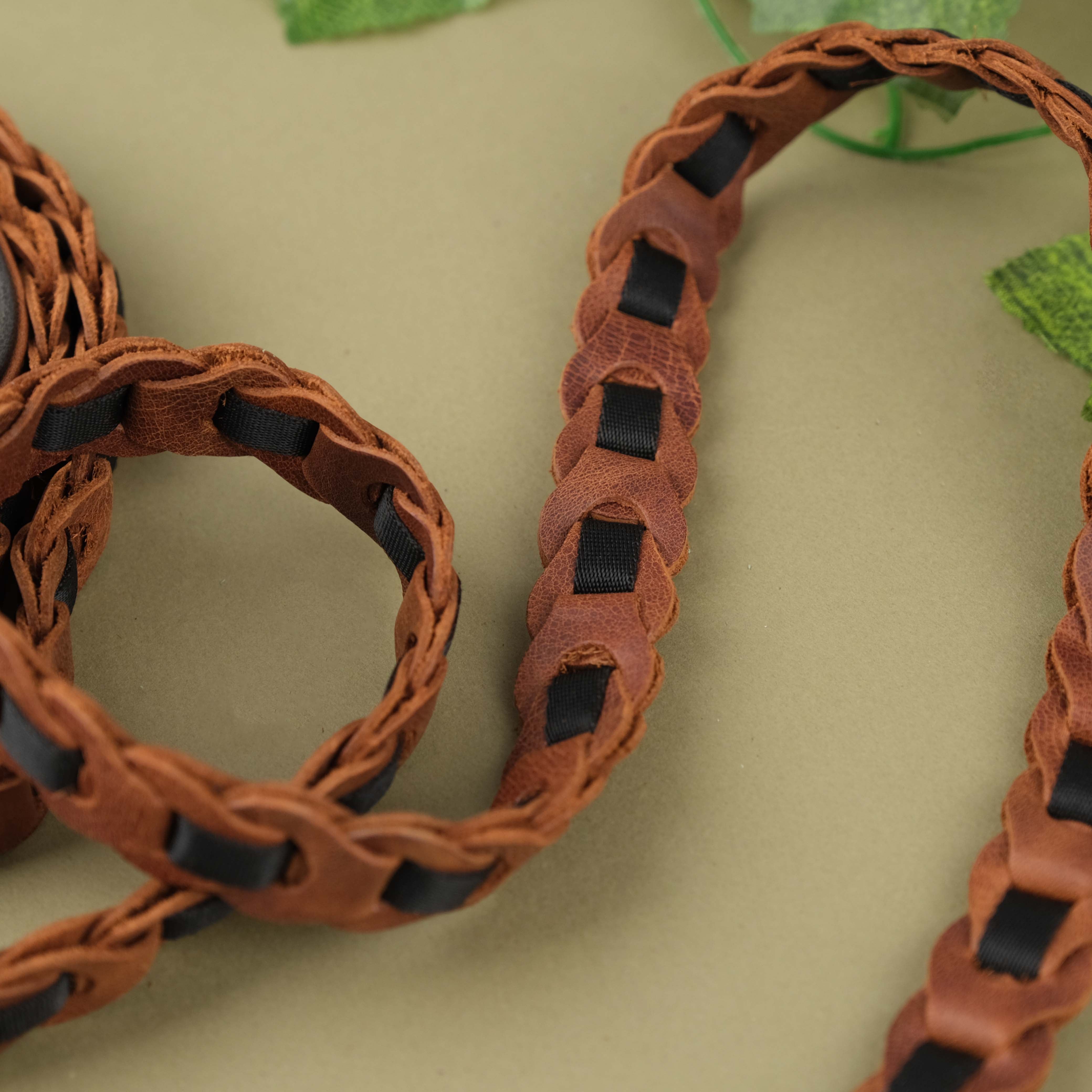 Brown Leather Pet Leash