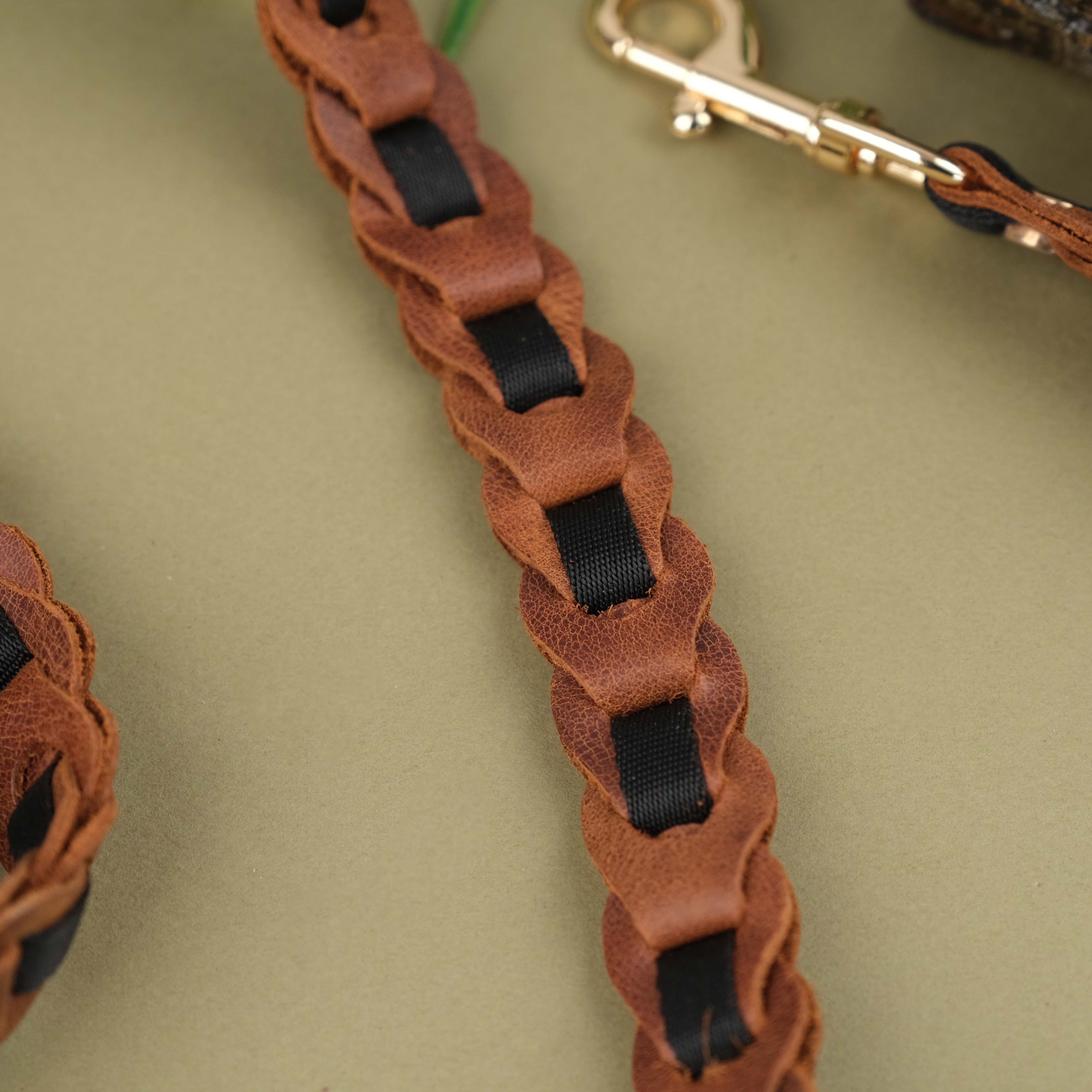 Brown Leather Pet Leash