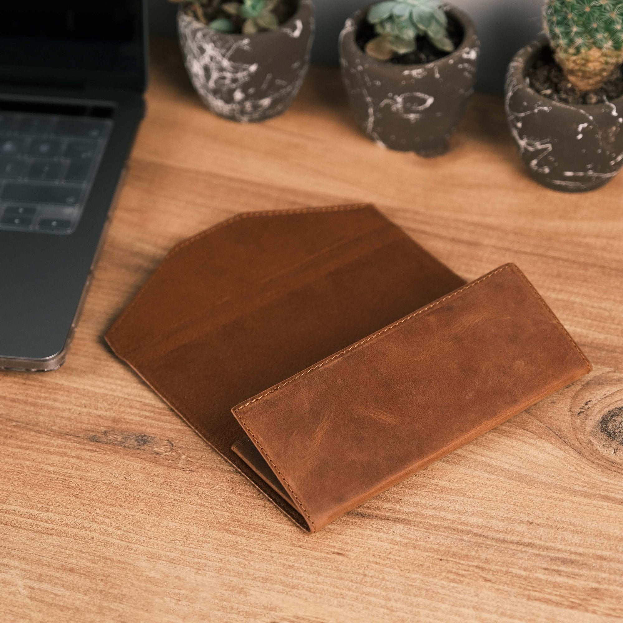 Antique Brown Slim Glasses Case for Men