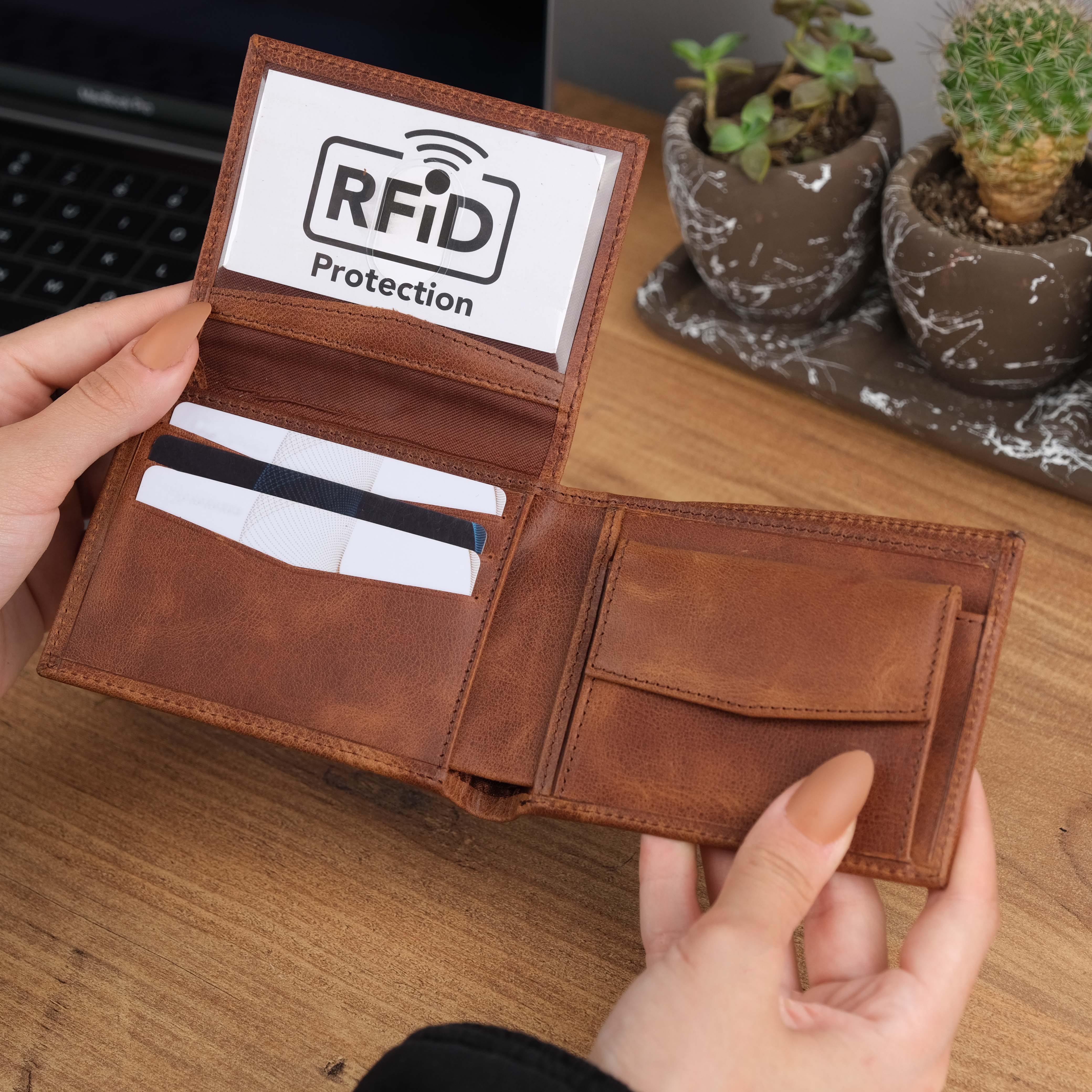 Brown Leather Handmade Wallet for Men