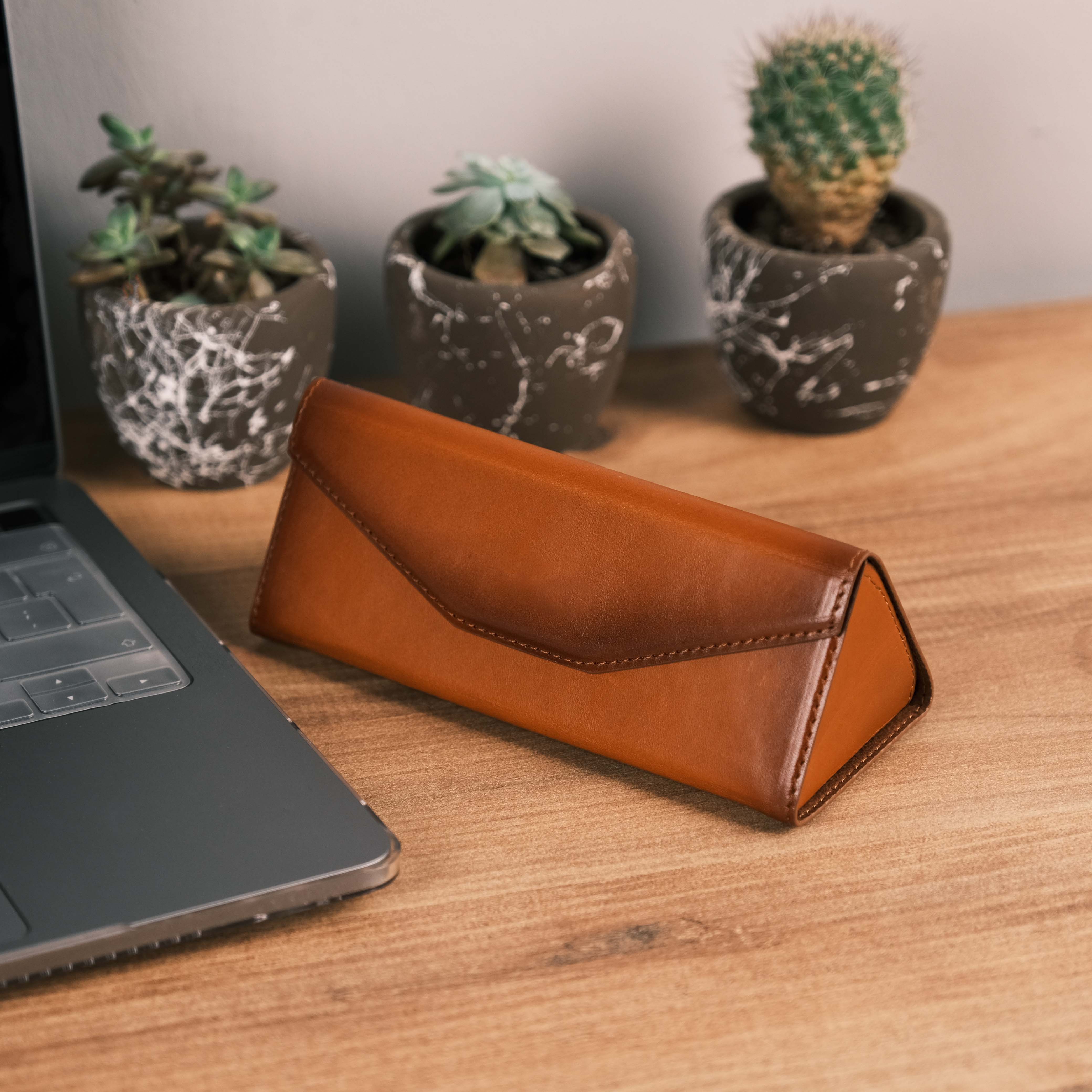 Tan Glasses Case Hard