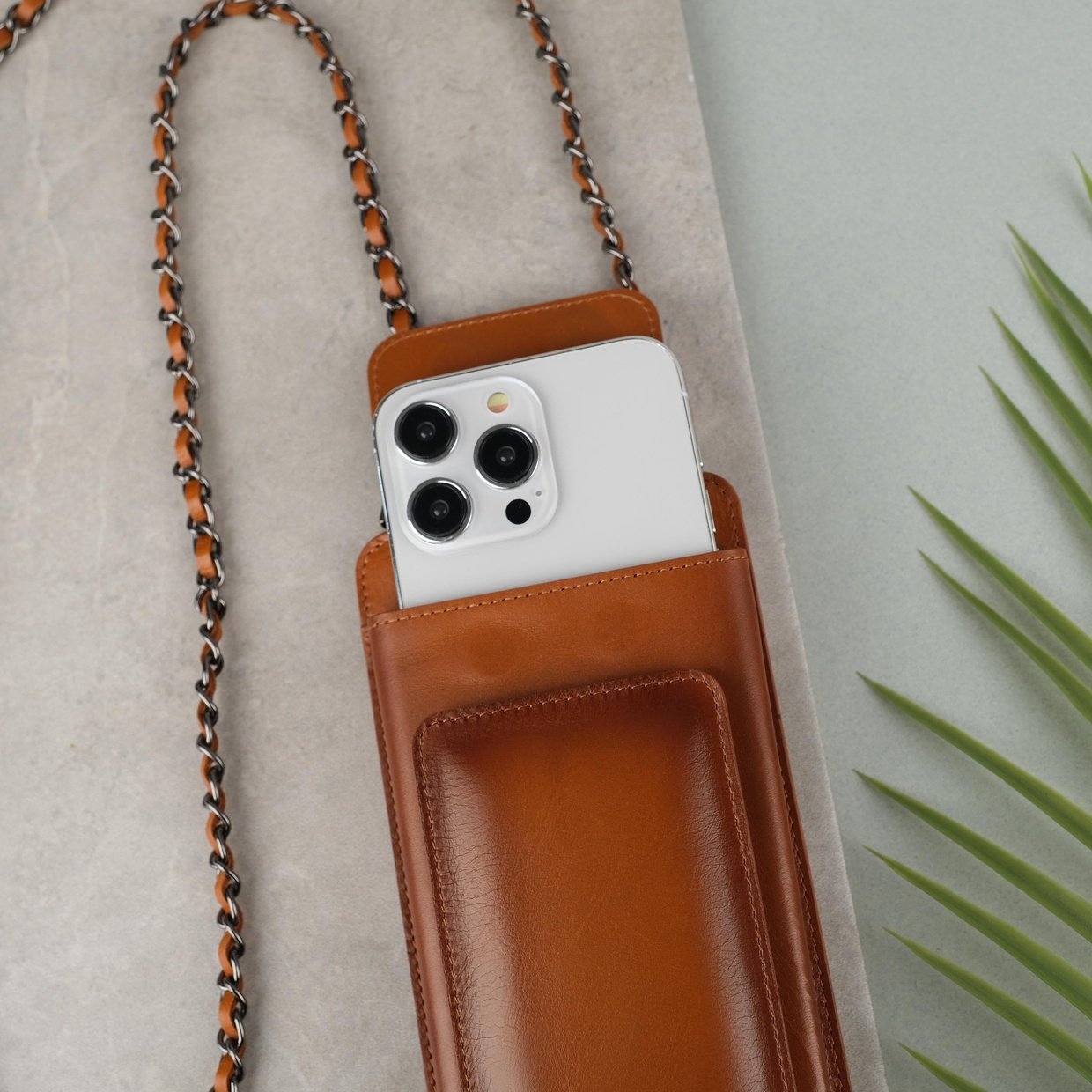 Tan Leather Stylish Crossbody Travel Bag