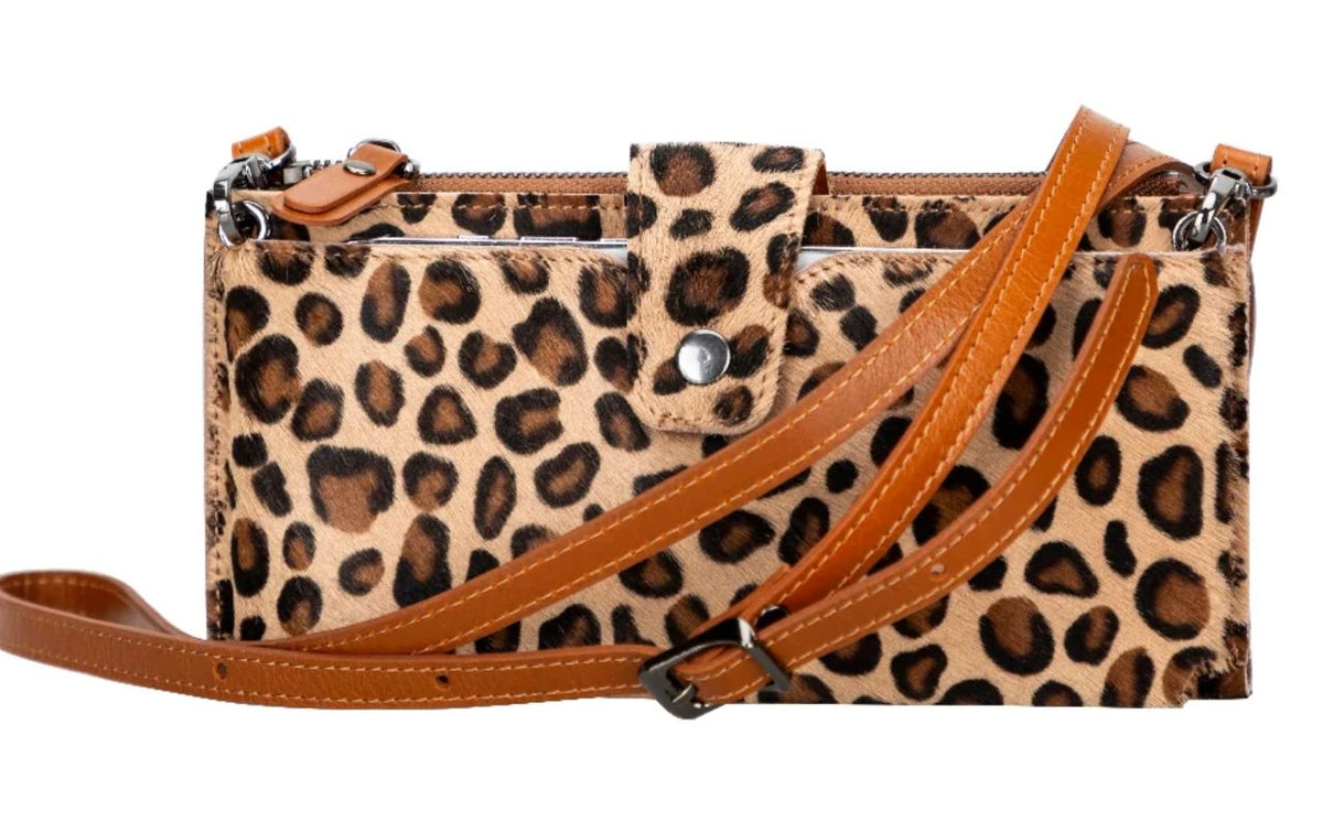Leather Crossbody Wallet: Travel Shoulder Bag